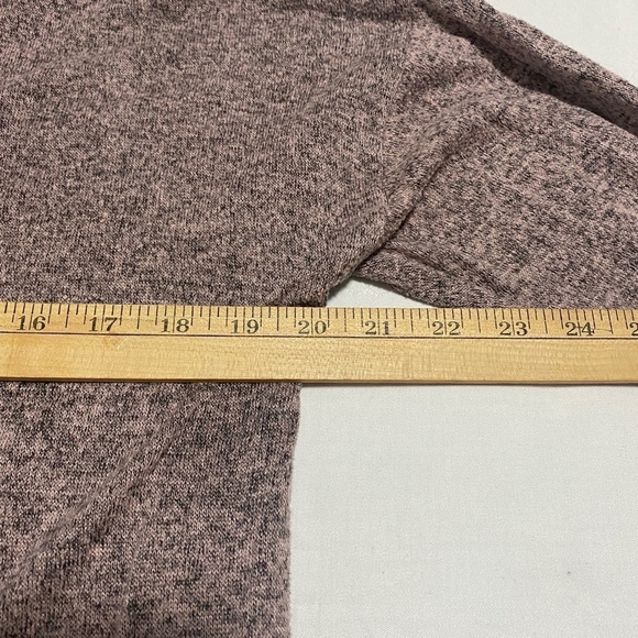 Ginger G Pink-ish with Gray Specks Women's Turtleneck Light Knit Sweater Size L - Picture 6 of 9